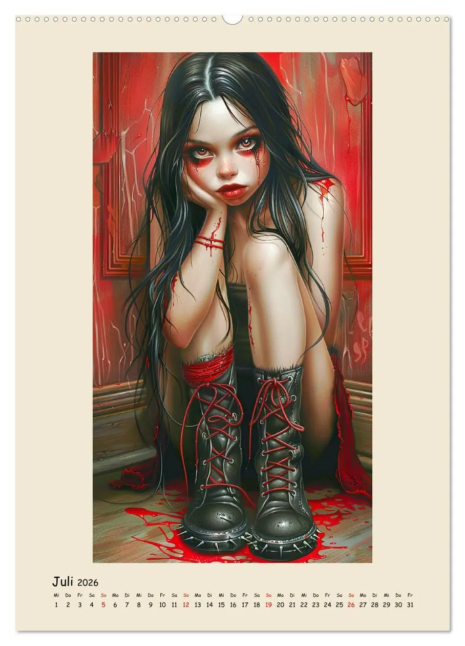 Bild: 9783516265194 | Gothic-Girls. Bizzare Comic-Art (hochwertiger Premium Wandkalender...