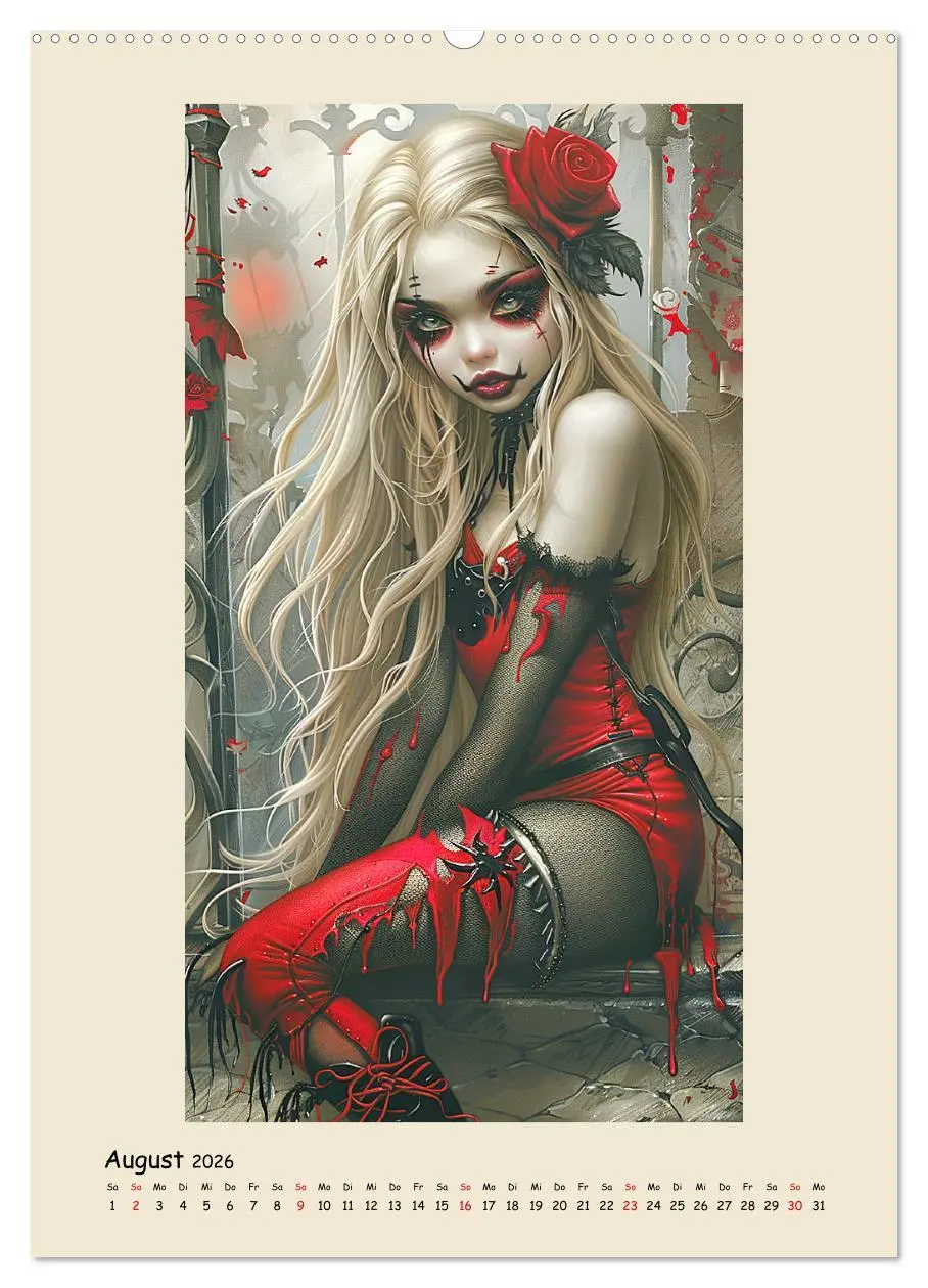 Bild: 9783516265194 | Gothic-Girls. Bizzare Comic-Art (hochwertiger Premium Wandkalender...