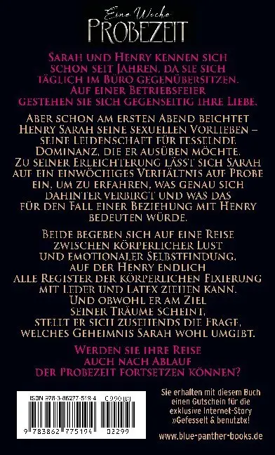 Bild: 9783862775194 | Eine Woche Probezeit - Bekenntnisse einer Nymphomanin Erotischer Roman