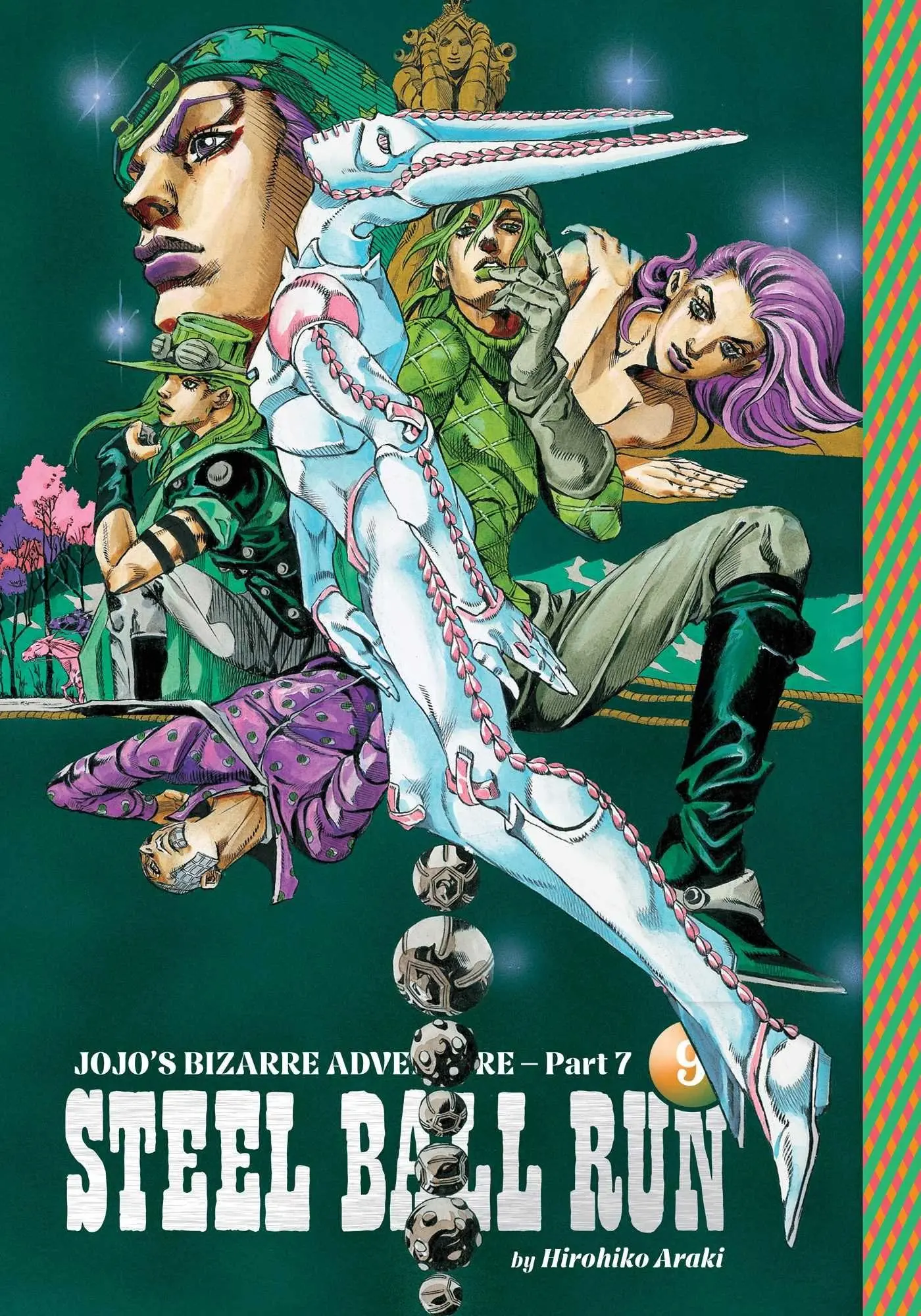 Cover: 9781974765294 | Jojo's Bizarre Adventure: Part 7--Steel Ball Run, Vol. 9 | Araki