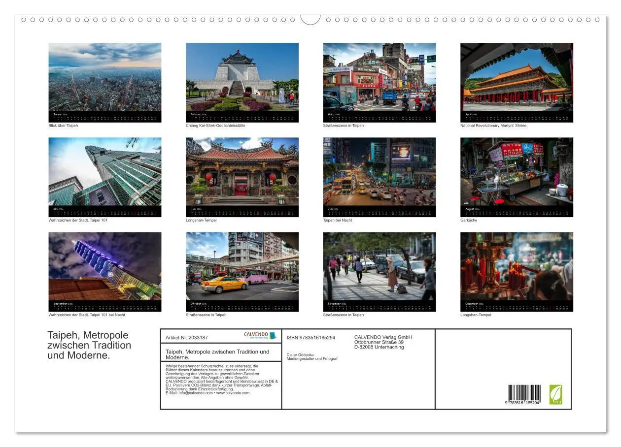 Bild: 9783516185294 | Taipeh, Metropole zwischen Tradition und Moderne. (Wandkalender...