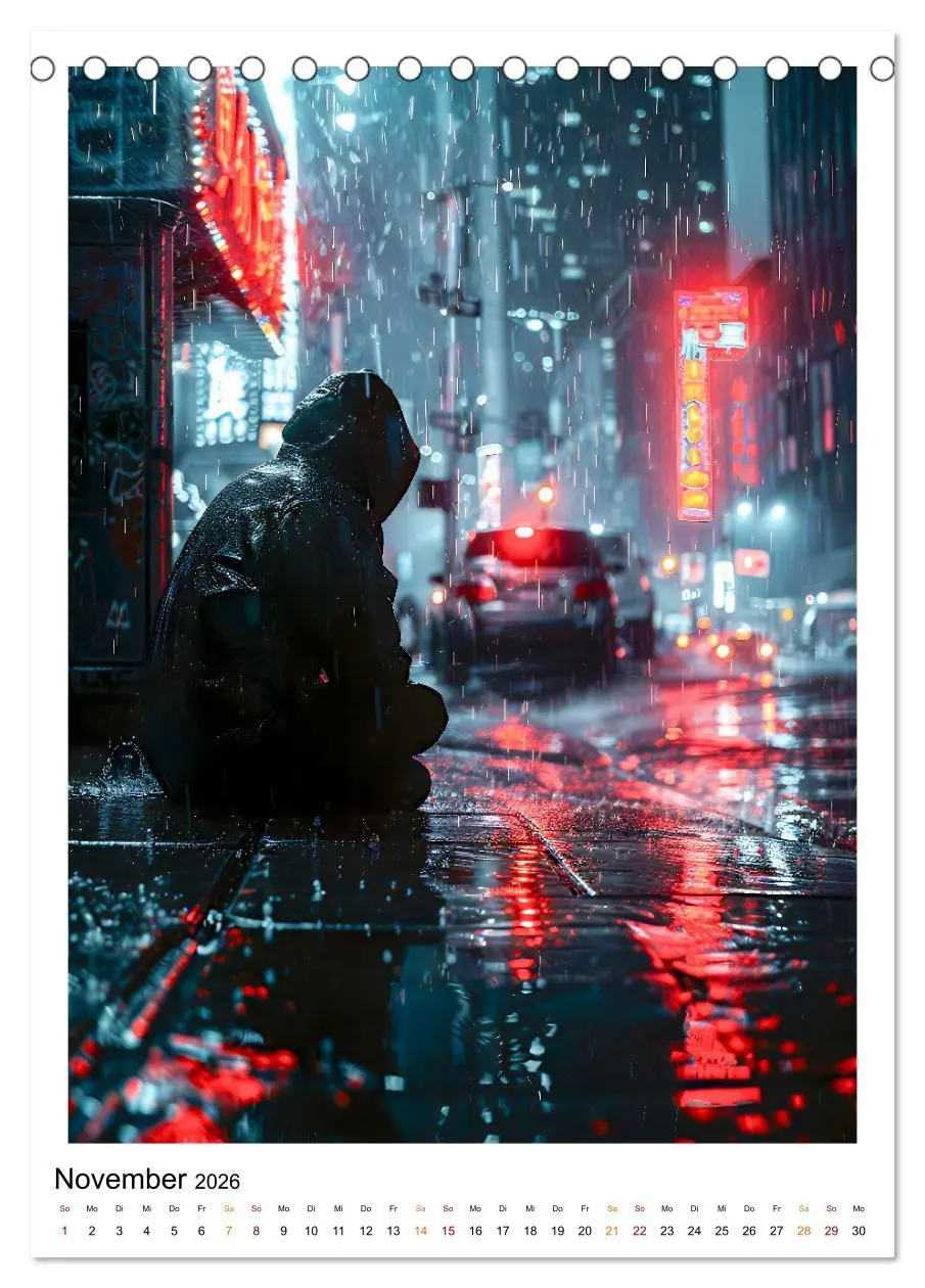 Bild: 9783516255294 | Regen Tage (Tischkalender 2026 DIN A5 hoch), CALVENDO Monatskalender