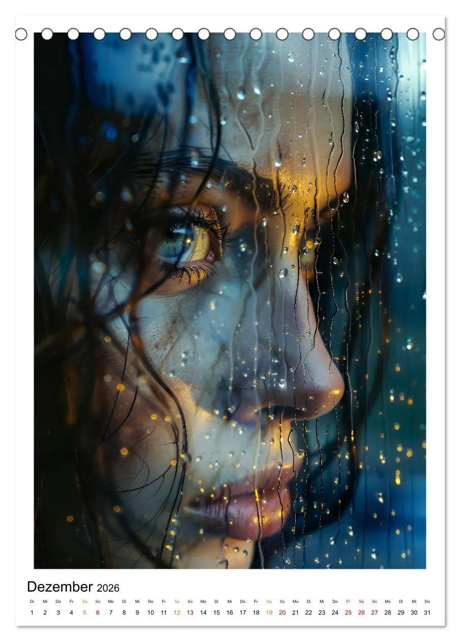 Bild: 9783516255294 | Regen Tage (Tischkalender 2026 DIN A5 hoch), CALVENDO Monatskalender