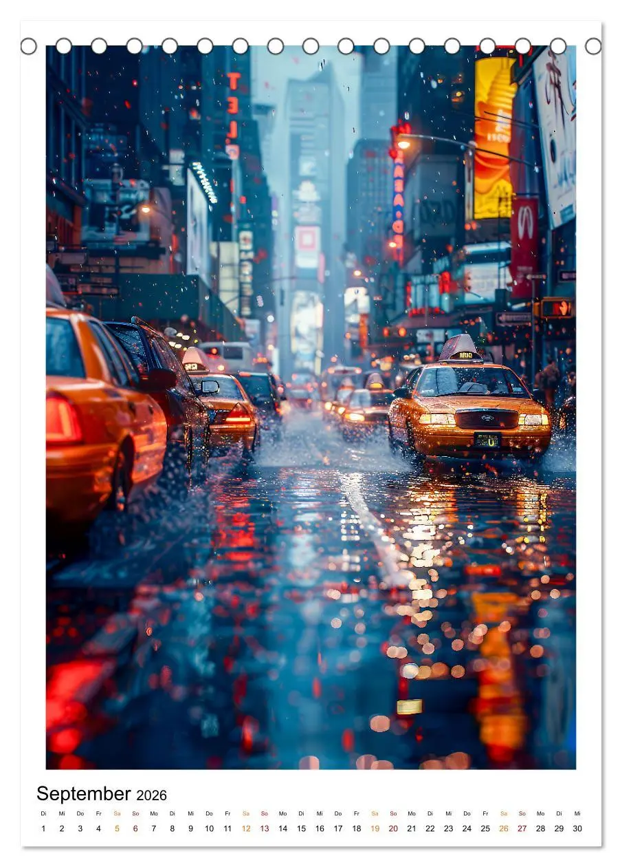 Bild: 9783516255294 | Regen Tage (Tischkalender 2026 DIN A5 hoch), CALVENDO Monatskalender