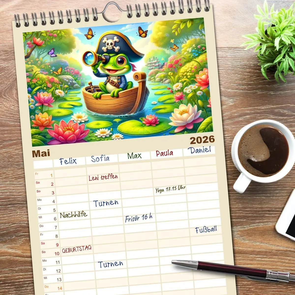 Bild: 9783516495294 | Familienplaner 2026 - Kleine Piraten, Große Träume" - Ein Kalender...