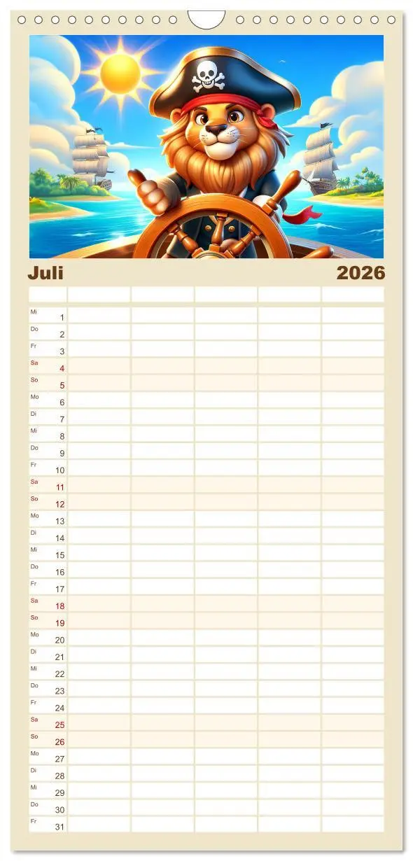 Bild: 9783516495294 | Familienplaner 2026 - Kleine Piraten, Große Träume" - Ein Kalender...