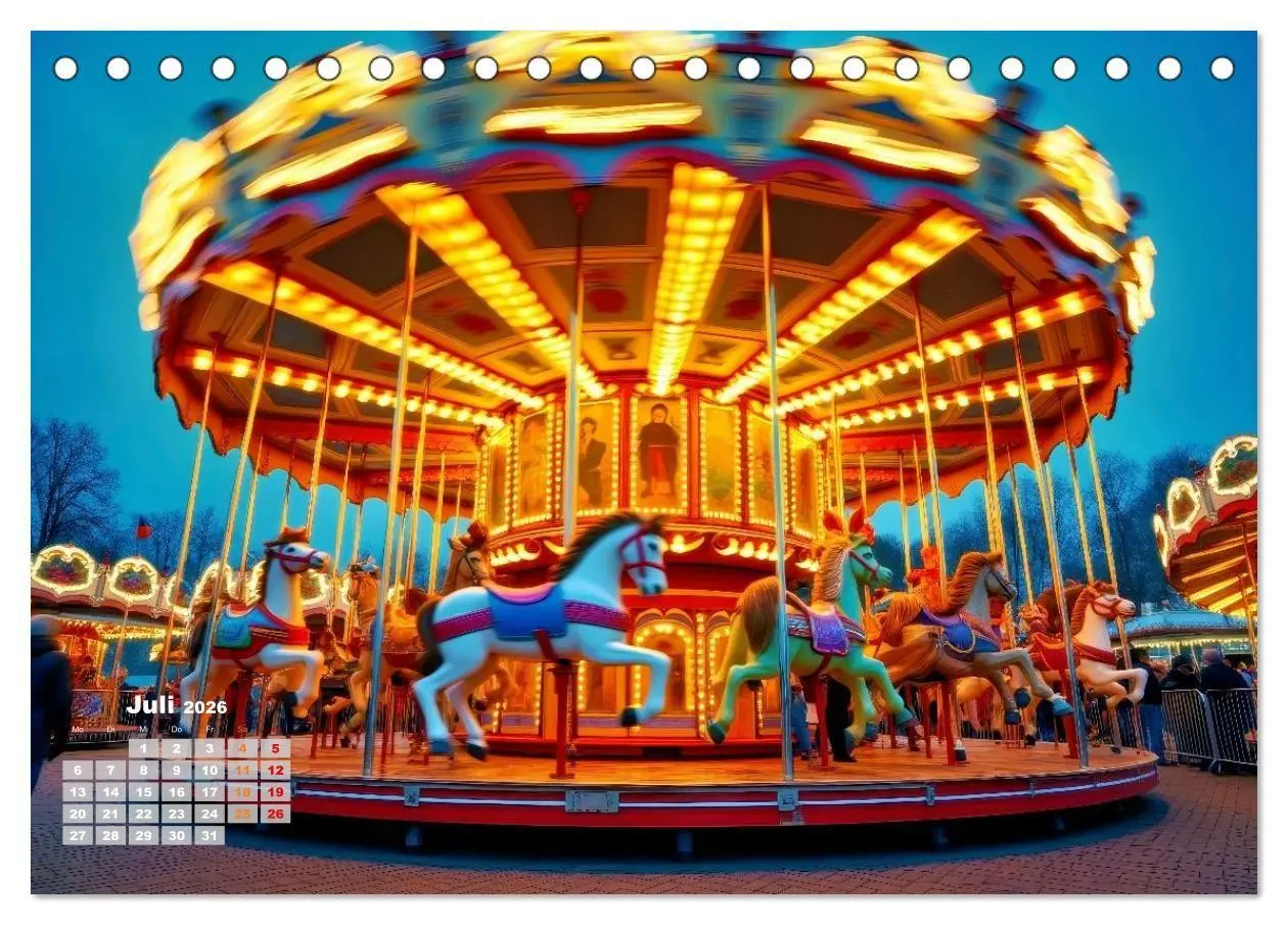 Bild: 9783516705294 | Riesenräder und Kirmes (Tischkalender 2026 DIN A5 quer), CALVENDO...