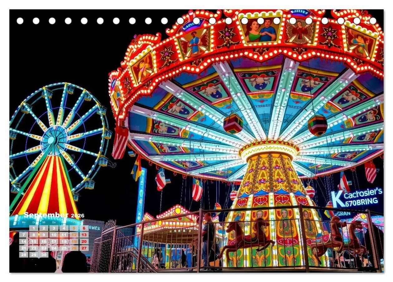 Bild: 9783516705294 | Riesenräder und Kirmes (Tischkalender 2026 DIN A5 quer), CALVENDO...