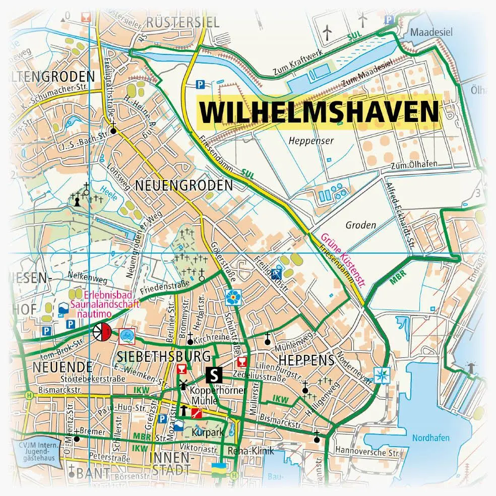 Bild: 9783747305294 | Ostfriesische Nordseeküste, Wilhelmshaven - Jever - Wittmund 1:50 000