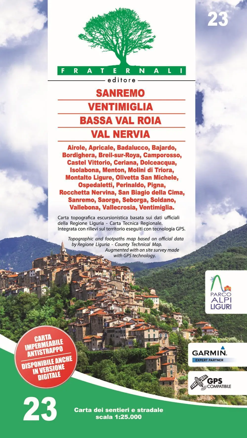 Cover: 9788897465294 | Carta n. 23. Sanremo, Ventimiglia, Bassa Val Roia, Val Nervia....