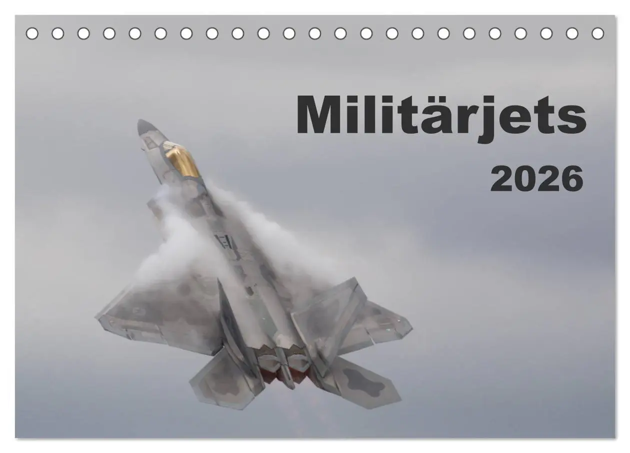 Cover: 9783457845394 | Militärjets (Tischkalender 2026 DIN A5 quer), CALVENDO Monatskalender