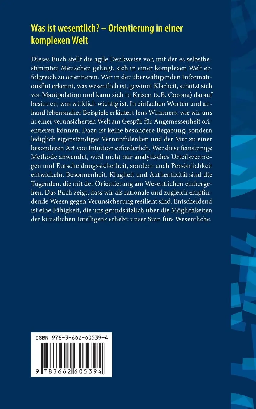 Rückseite: 9783662605394 | Was ist wesentlich? - Orientierung in einer komplexen Welt | Wimmers