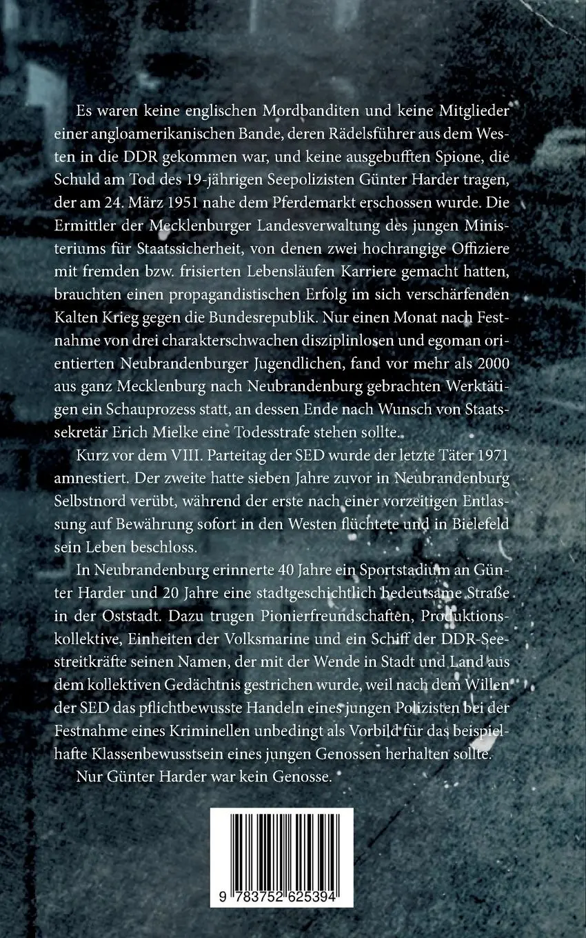 Rückseite: 9783752625394 | Totgeschwiegen | Der Mordfall Günter Harder | Helmut Borth | Buch