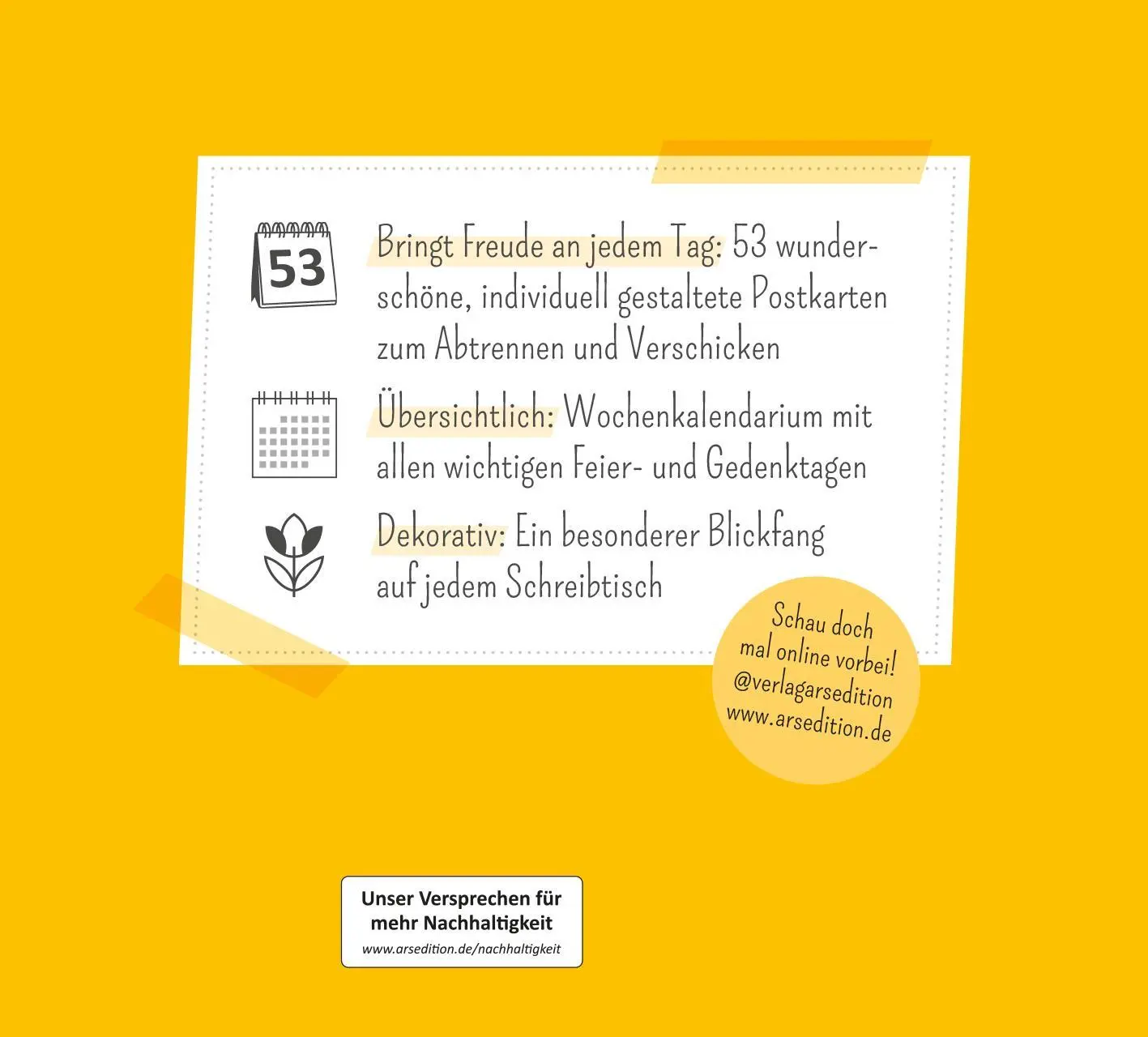 Rückseite: 4014489135494 | Postkartenkalender Vergiss Rosen, streu mir Pommes aufs Bett. 2026
