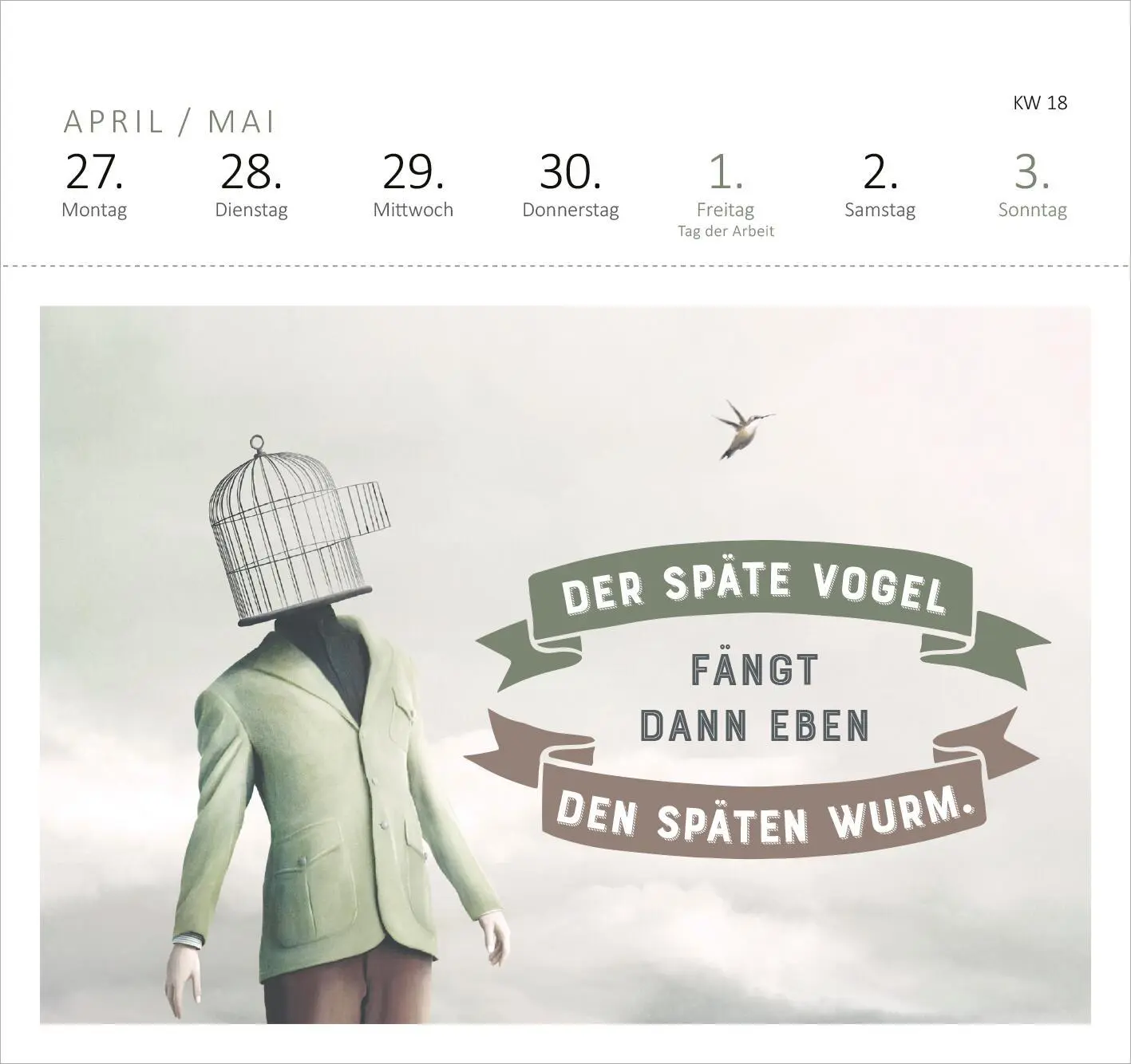 Bild: 4014489135494 | Postkartenkalender Vergiss Rosen, streu mir Pommes aufs Bett. 2026