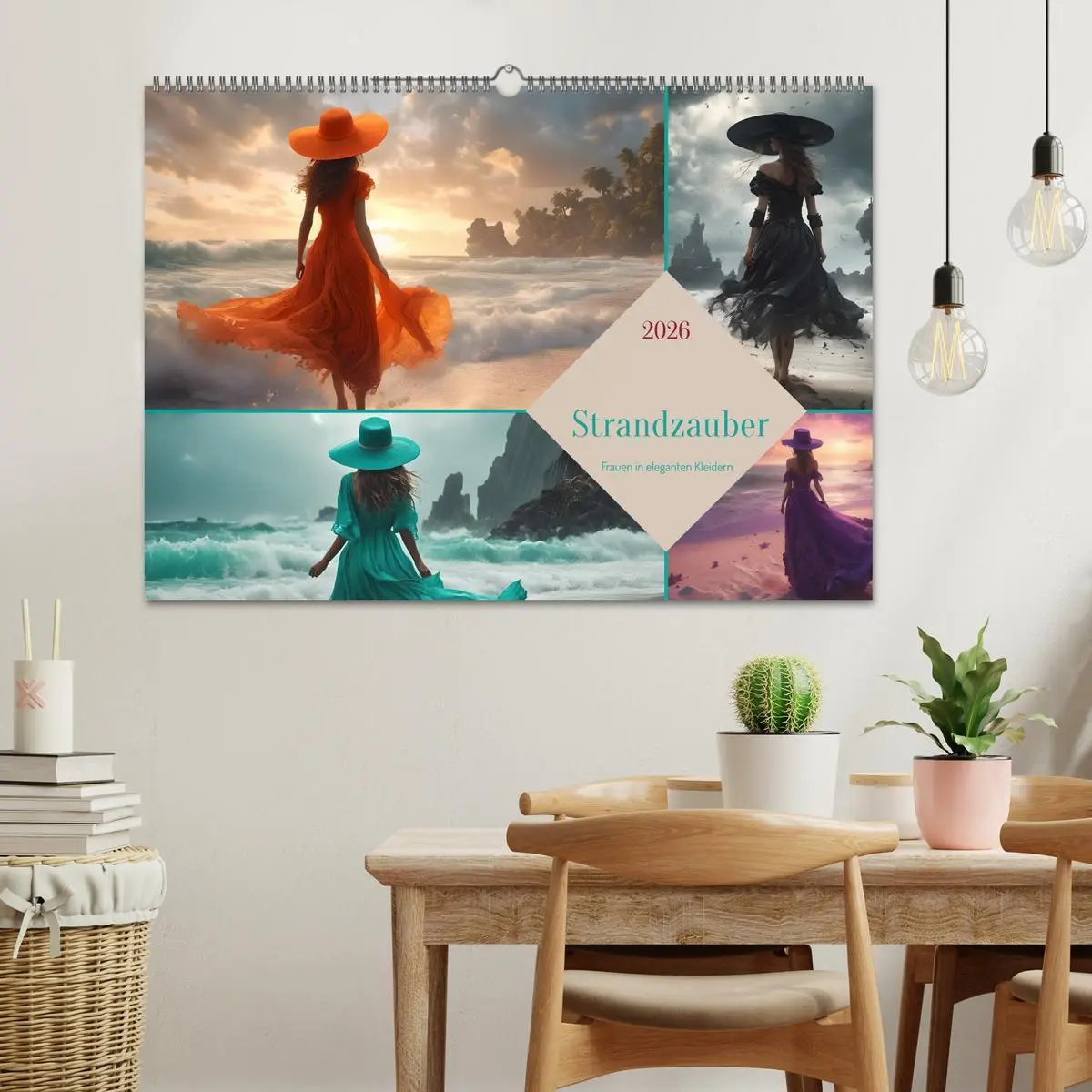 Bild: 9783457385494 | Strandzauber- Frauen in eleganten Kleidern (Wandkalender 2026 DIN...