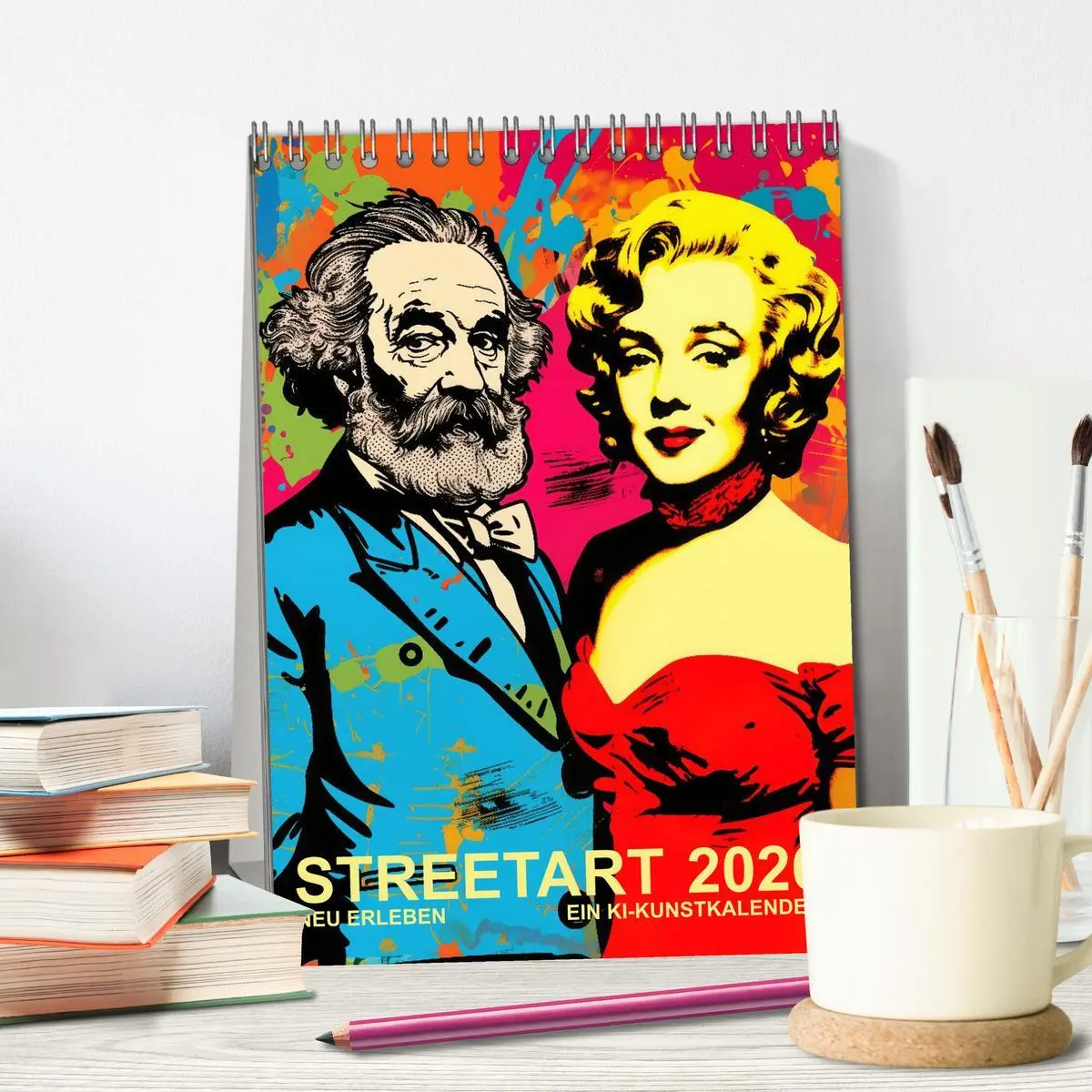 Bild: 9783516165494 | STREETART Neu Erleben Ein KI-Kunstkalender (Tischkalender 2026 DIN...