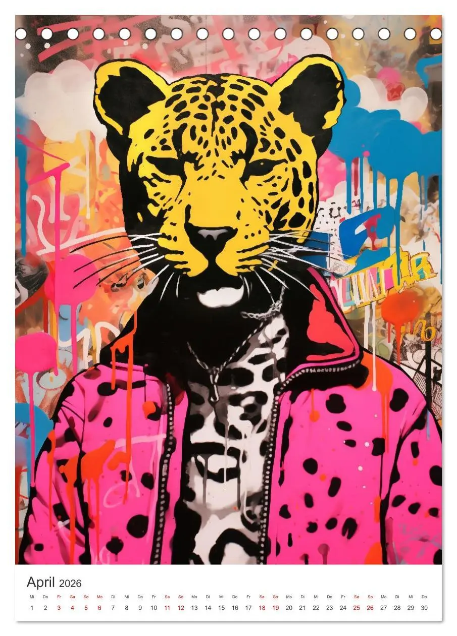 Bild: 9783516165494 | STREETART Neu Erleben Ein KI-Kunstkalender (Tischkalender 2026 DIN...