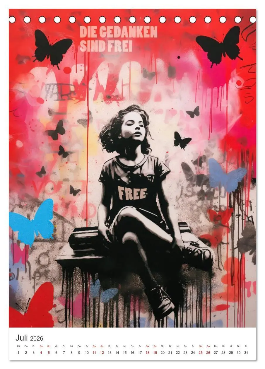 Bild: 9783516165494 | STREETART Neu Erleben Ein KI-Kunstkalender (Tischkalender 2026 DIN...