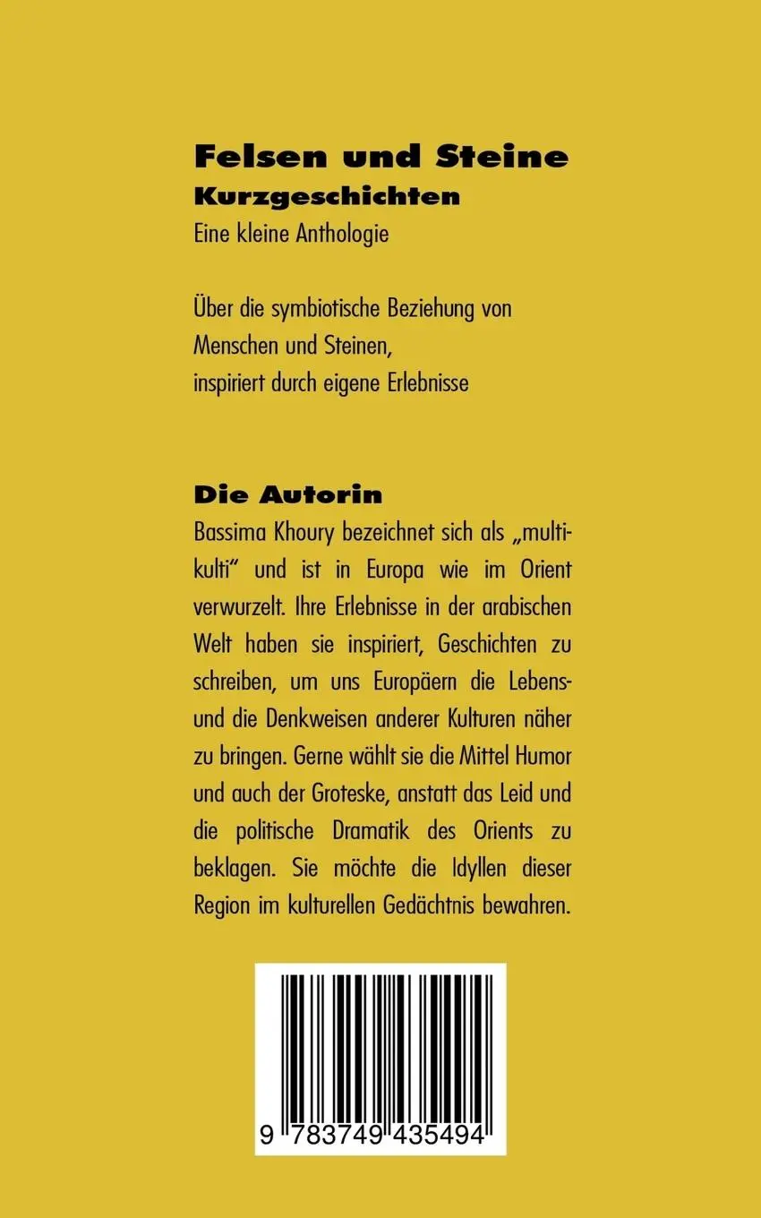 Rückseite: 9783749435494 | Felsen und Steine. Kurzgeschichten | Eine kleine Anthologie | Khoury