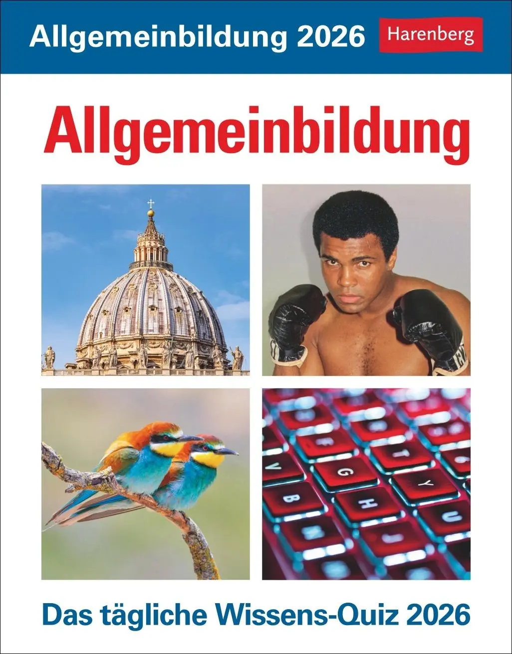 Cover: 9783840035494 | Allgemeinbildung Tagesabreißkalender 2026 - Das tägliche Wissens-Quiz