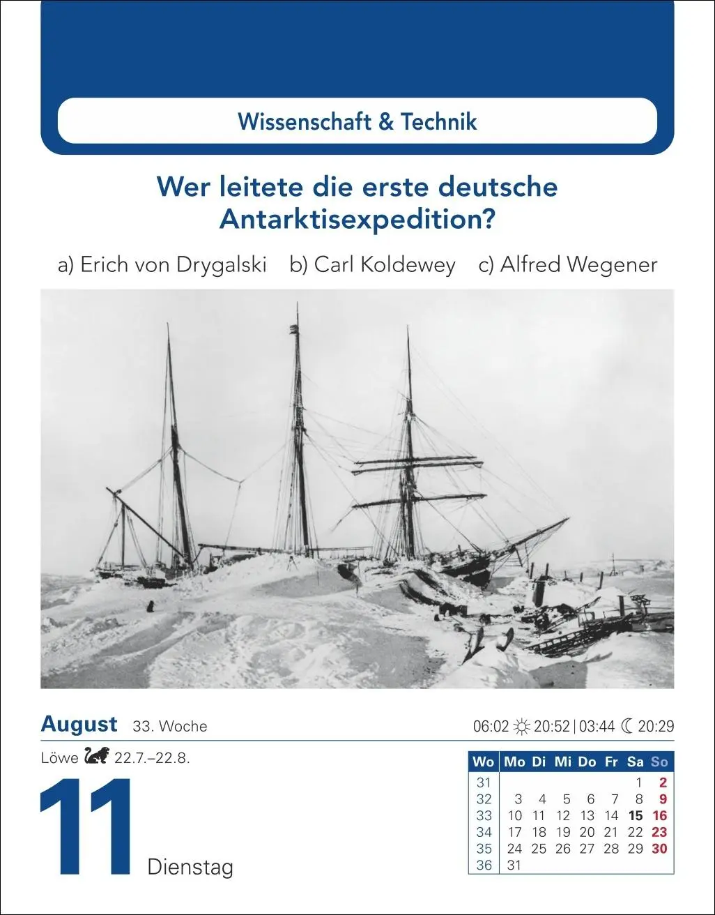 Bild: 9783840035494 | Allgemeinbildung Tagesabreißkalender 2026 - Das tägliche Wissens-Quiz