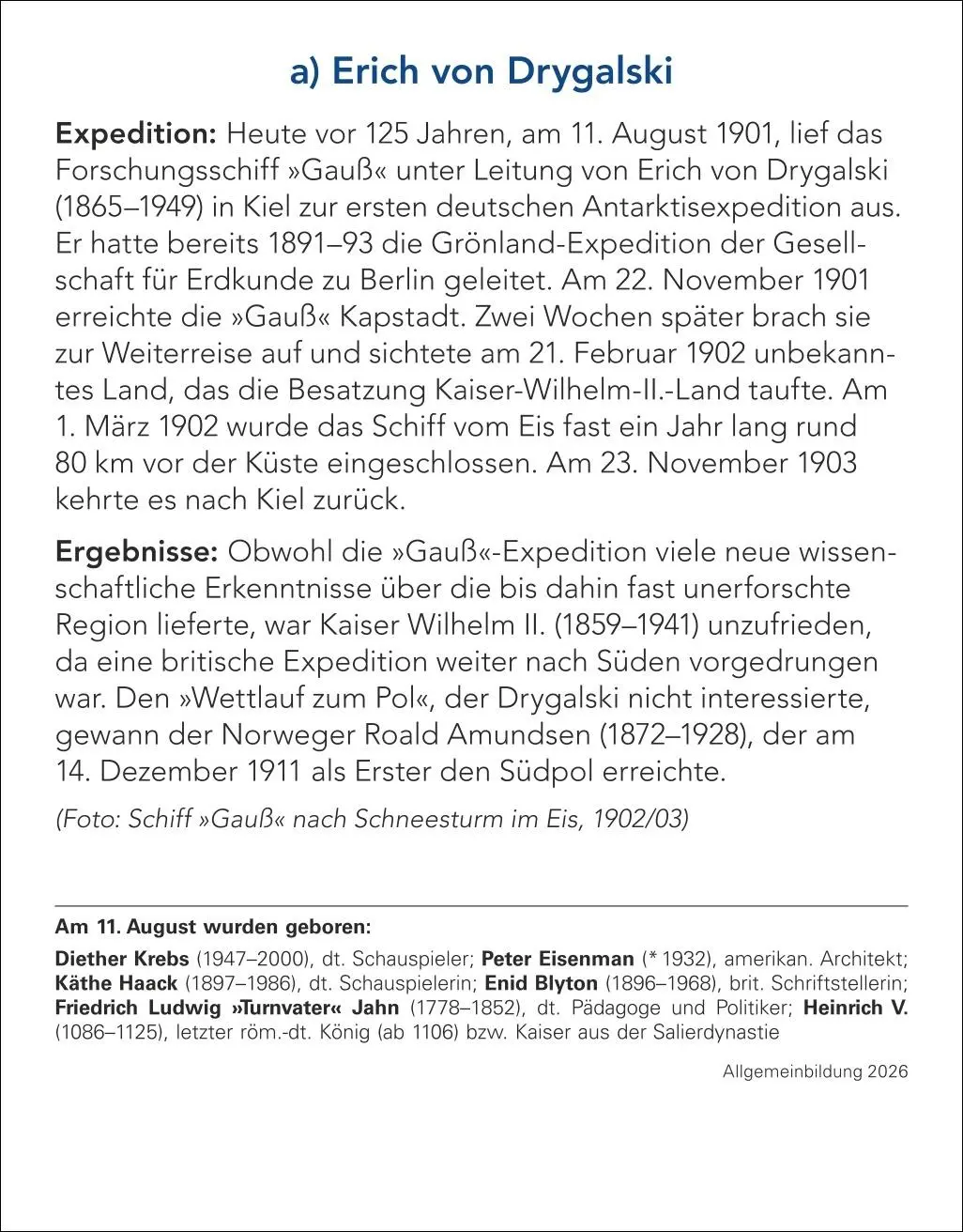 Bild: 9783840035494 | Allgemeinbildung Tagesabreißkalender 2026 - Das tägliche Wissens-Quiz