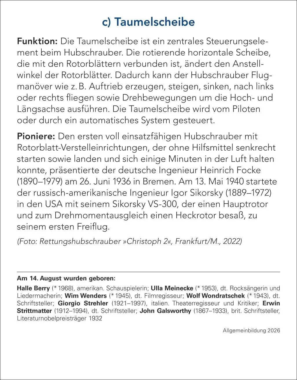 Bild: 9783840035494 | Allgemeinbildung Tagesabreißkalender 2026 - Das tägliche Wissens-Quiz