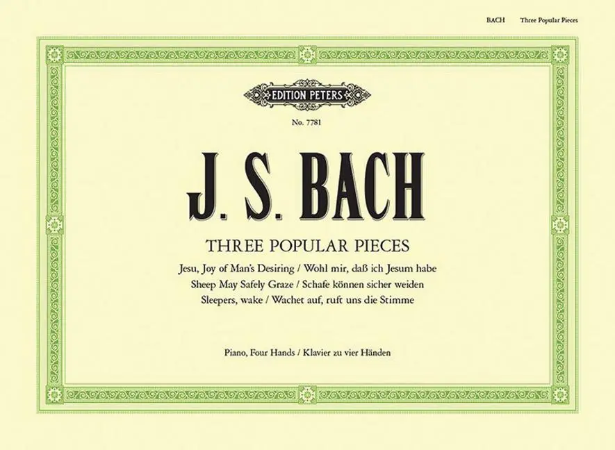 Cover: 9790577085494 | 3 beliebte Stücke [3 Popular Pieces] | Klavier zu 4 Händen | Bach