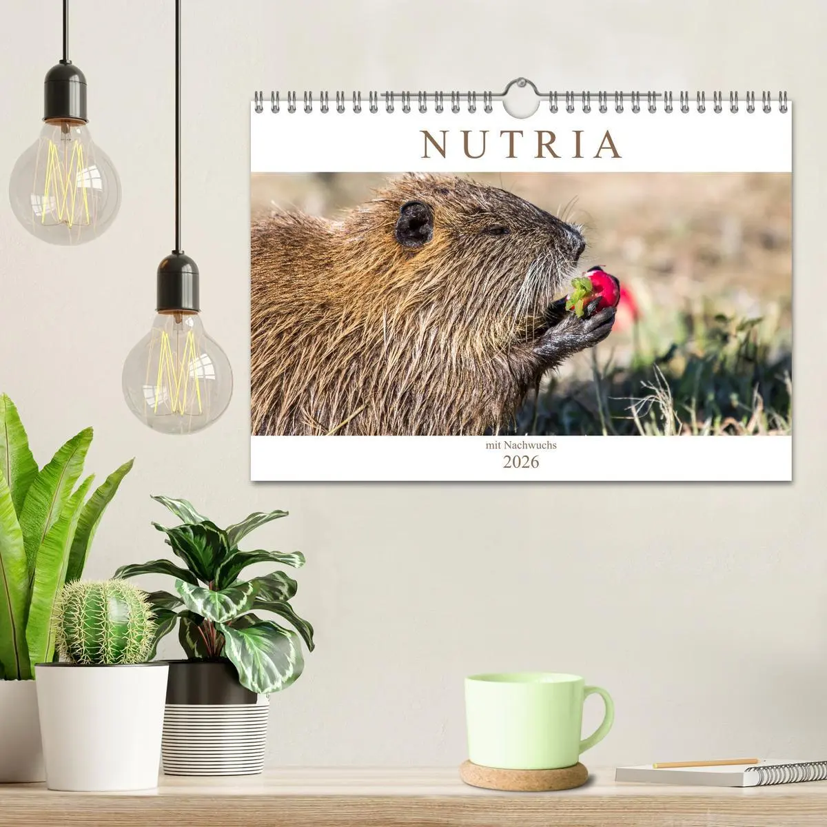 Bild: 9783457825594 | NUTRIA mit Nachwuchs (Wandkalender 2026 DIN A4 quer), CALVENDO...