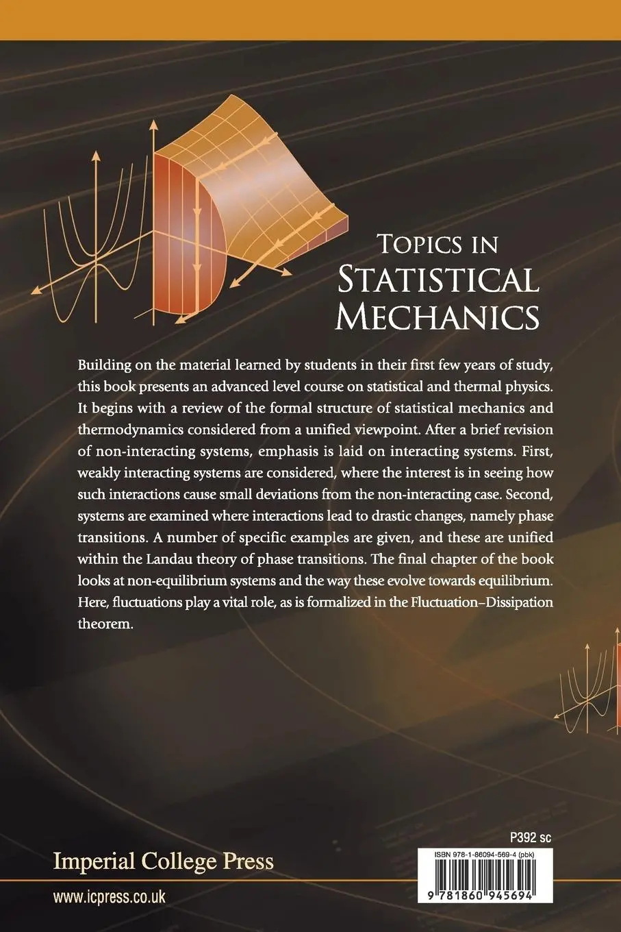 Rückseite: 9781860945694 | TOPICS IN STATISTICAL MECHANICS (V3) | Brian Cowan | Taschenbuch | ICP