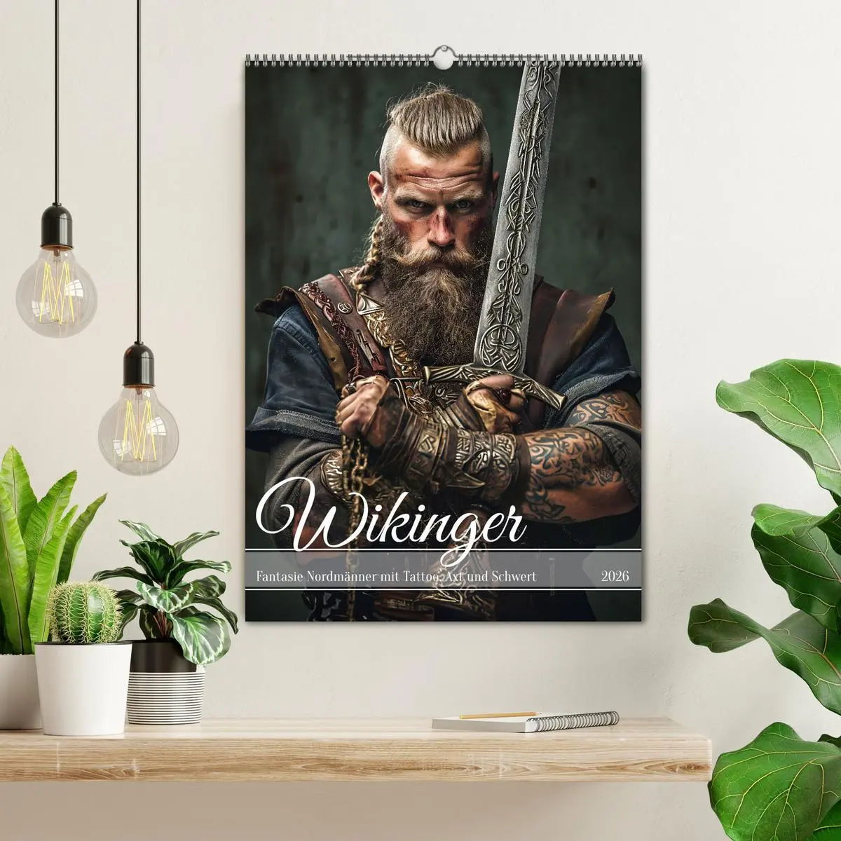 Bild: 9783457295694 | Wikinger - Fantasie Nordmänner mit Tattoo, Axt und Schwert...