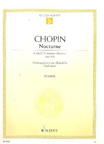 Cover: 9790001085694 | Nocturne 1 B Opus 9 | op. 9/1. Klavier., Edition Schott Einzelausgabe
