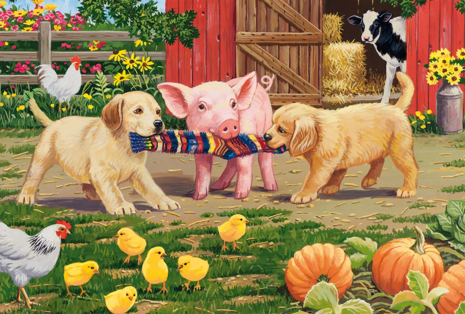 Bild: 4001504565794 | Tiere auf dem Bauernhof | Kinderpuzzle Graspappe Standard 3x48 Teile