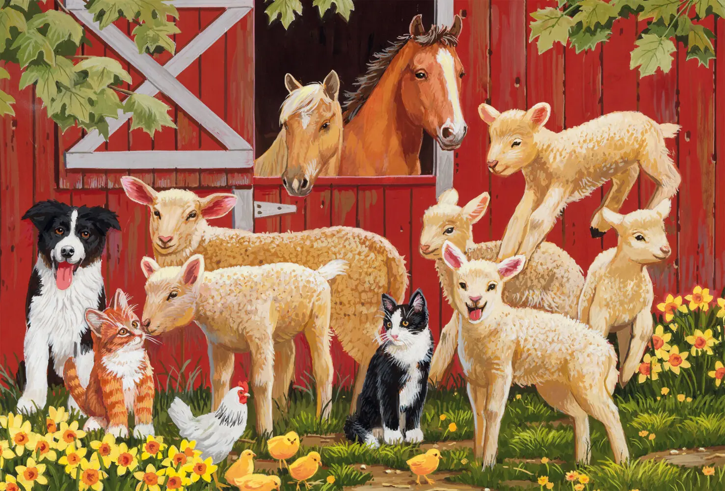 Bild: 4001504565794 | Tiere auf dem Bauernhof | Kinderpuzzle Graspappe Standard 3x48 Teile