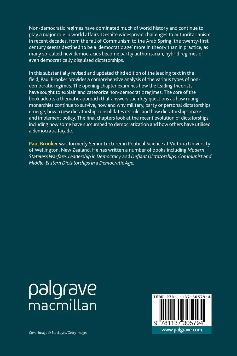 Rückseite: 9781137305794 | Non-Democratic Regimes | Paul Brooker | Taschenbuch | Englisch | 2013