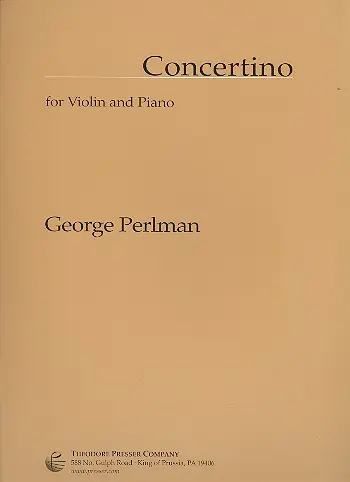 Cover: 9781598065794 | Concertino | George Perlman | Buch | Theodore Presser Company
