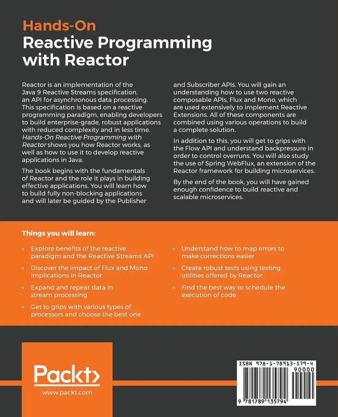 Rückseite: 9781789135794 | Hands-On Reactive Programming with Reactor | Rahul Sharma | Buch