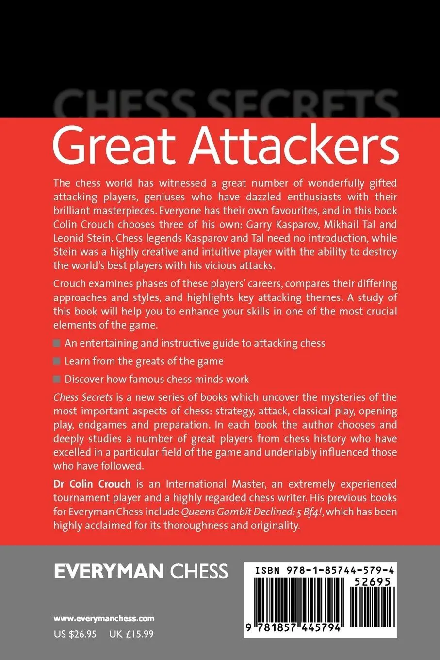 Rückseite: 9781857445794 | Chess Secrets | Great Attackers | Colin Crouch | Taschenbuch | 2010
