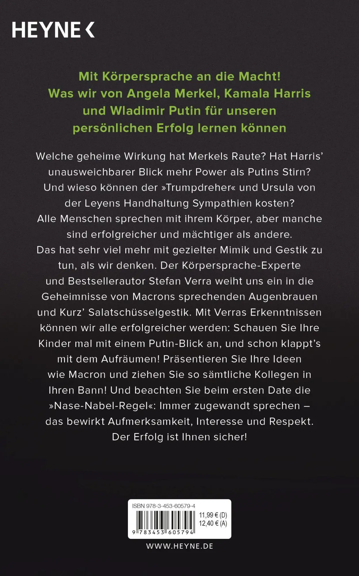 Bild: 9783453605794 | Die Körpersprache der Mächtigen | Stefan Verra | Taschenbuch | 312 S.