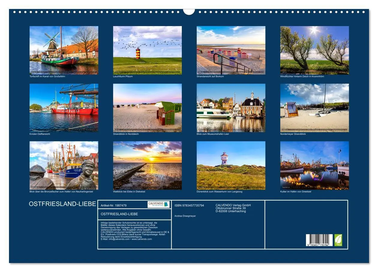 Bild: 9783457735794 | OSTFRIESLAND-LIEBE (Wandkalender 2026 DIN A2 quer), CALVENDO...
