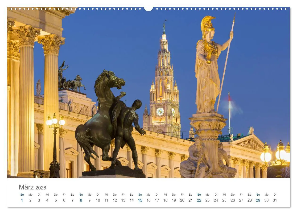 Bild: 9783457805794 | Traumhaftes Wien 2026 (Wandkalender 2026 DIN A2 quer), CALVENDO...