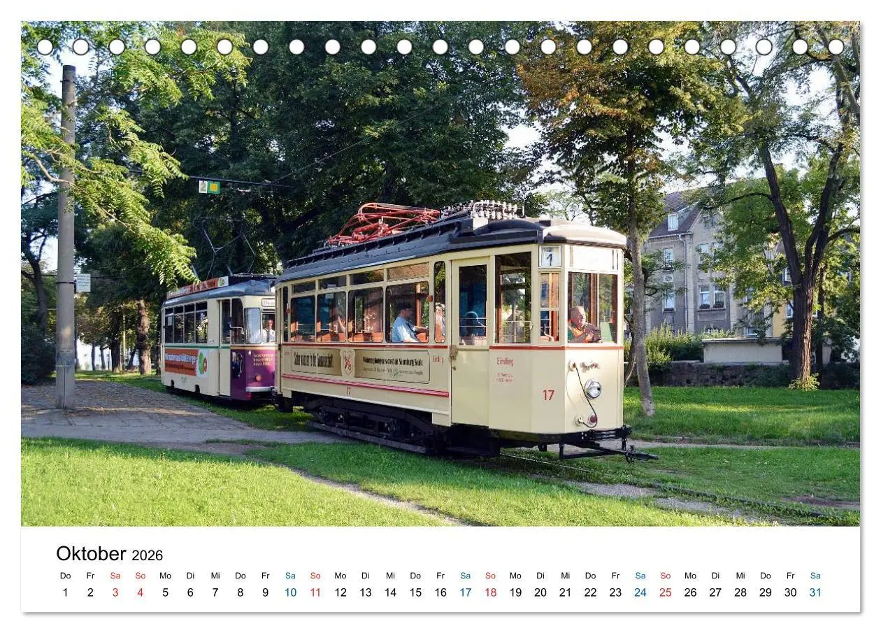 Bild: 9783457975794 | Naumburgs historische Straßenbahn (Tischkalender 2026 DIN A5 quer),...
