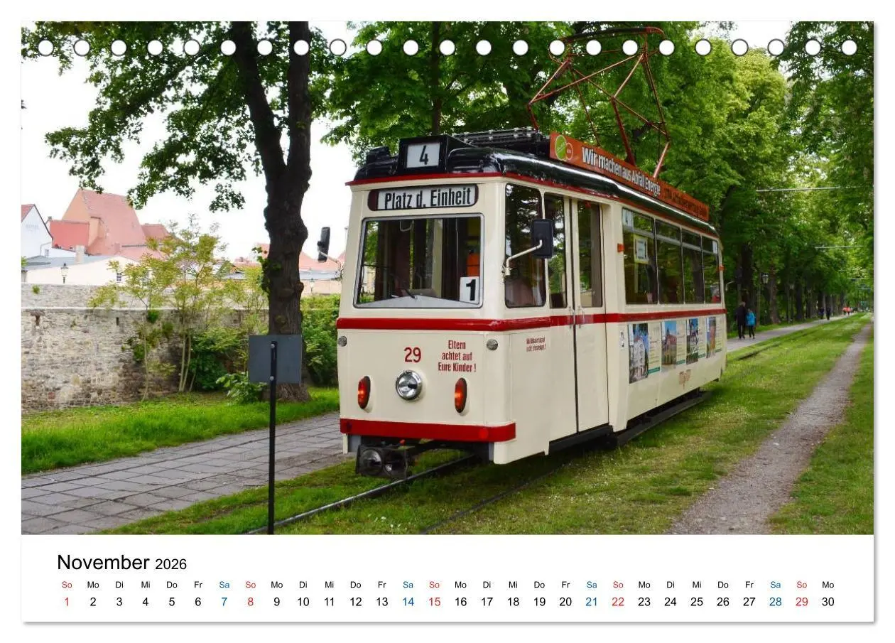 Bild: 9783457975794 | Naumburgs historische Straßenbahn (Tischkalender 2026 DIN A5 quer),...