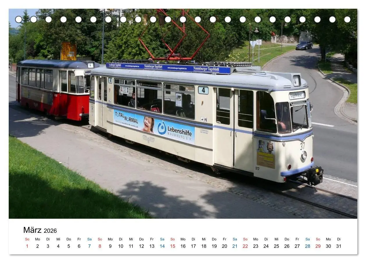 Bild: 9783457975794 | Naumburgs historische Straßenbahn (Tischkalender 2026 DIN A5 quer),...