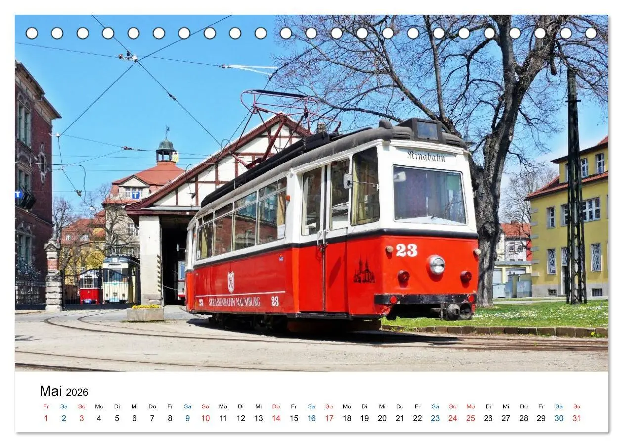 Bild: 9783457975794 | Naumburgs historische Straßenbahn (Tischkalender 2026 DIN A5 quer),...