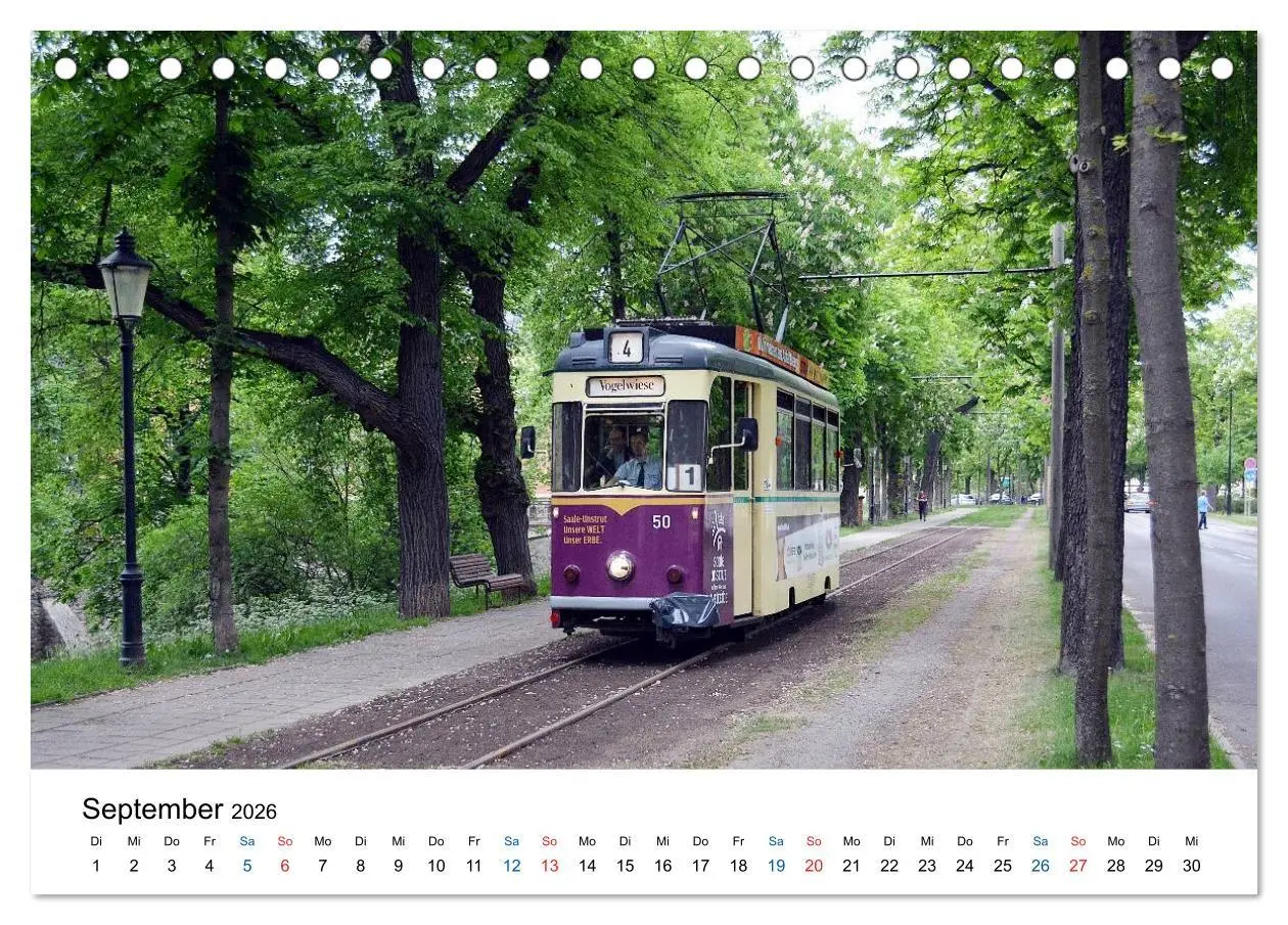 Bild: 9783457975794 | Naumburgs historische Straßenbahn (Tischkalender 2026 DIN A5 quer),...