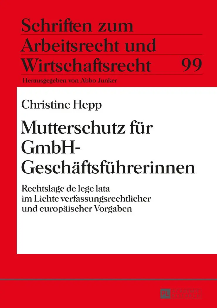 Cover: 9783631665794 | Mutterschutz für GmbH-Geschäftsführerinnen | Christine Hepp | Buch