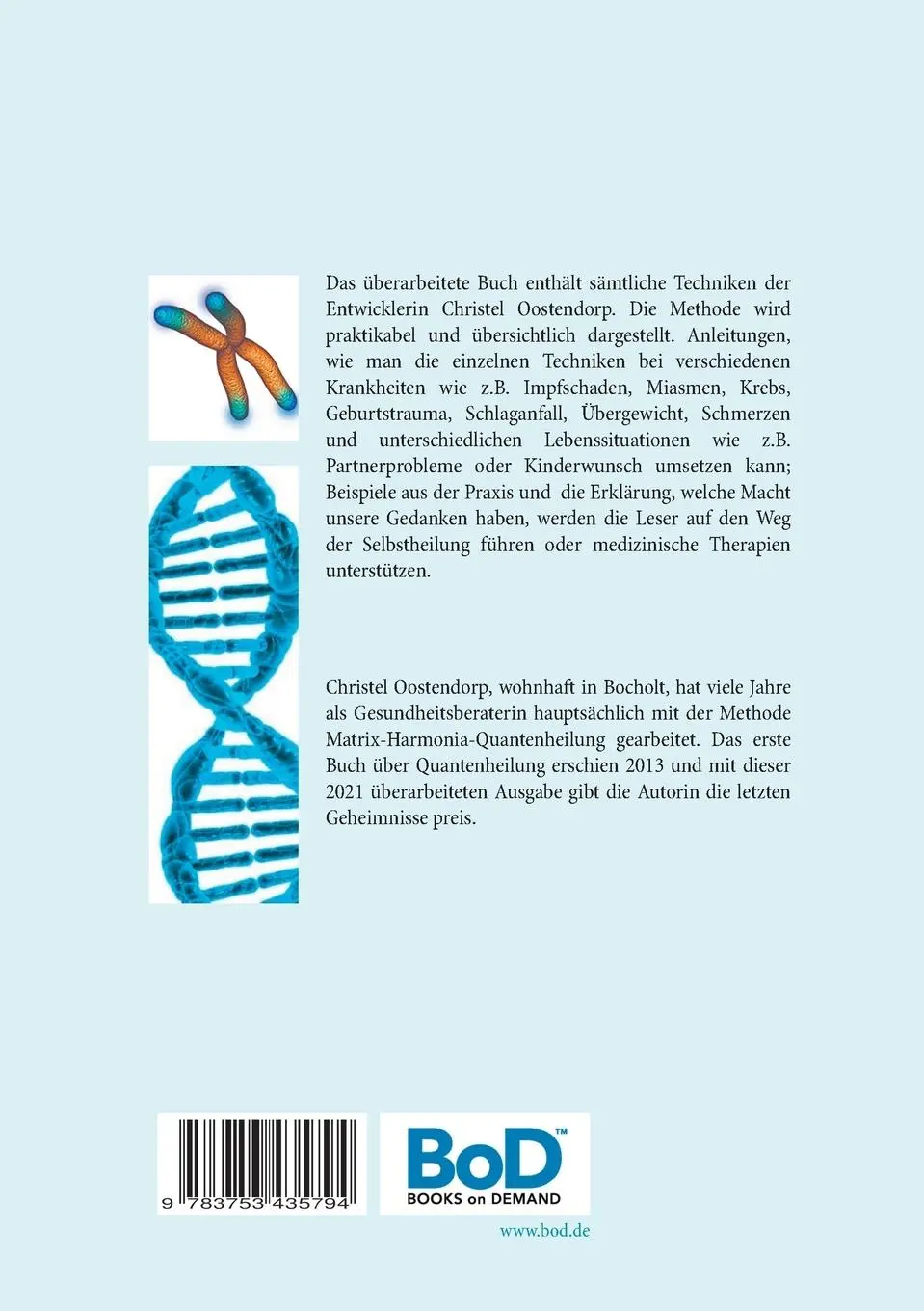 Rückseite: 9783753435794 | Quantenheilung Matrix-Harmonia | Christel Oostendorp | Taschenbuch