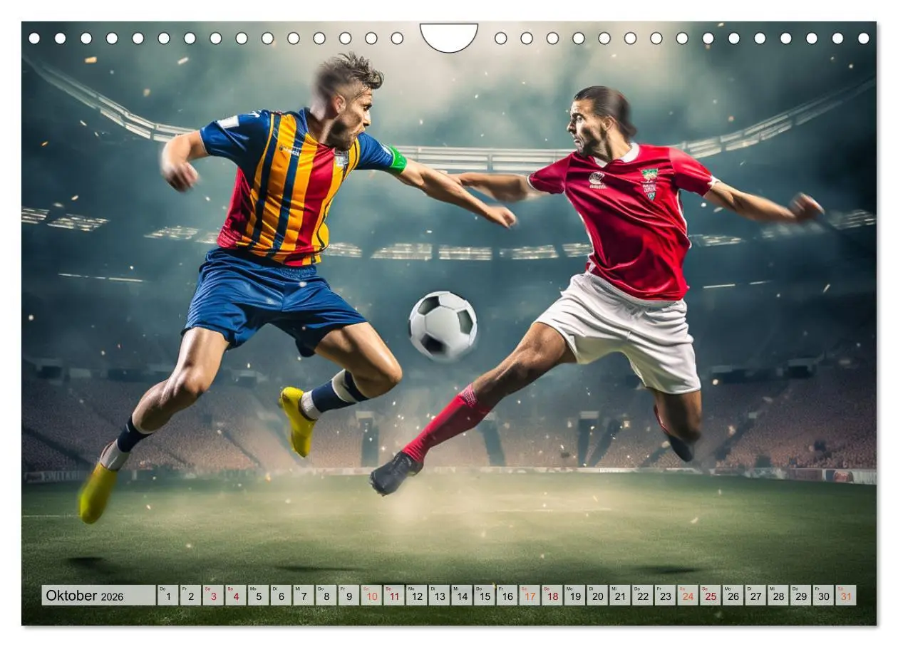 Bild: 9783457345894 | Fussball - Zweikampf (Wandkalender 2026 DIN A4 quer), CALVENDO...